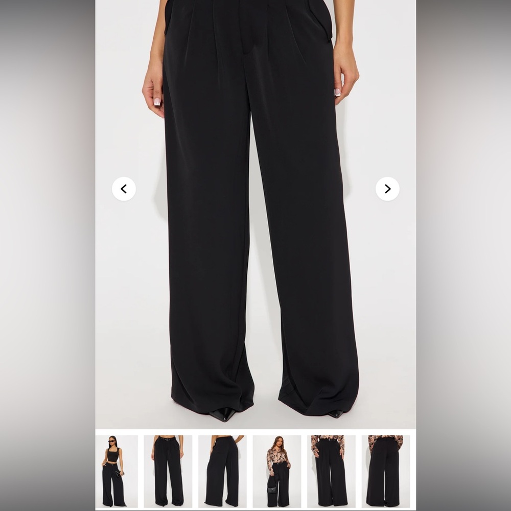 Elegant Black Wide-Leg Pants